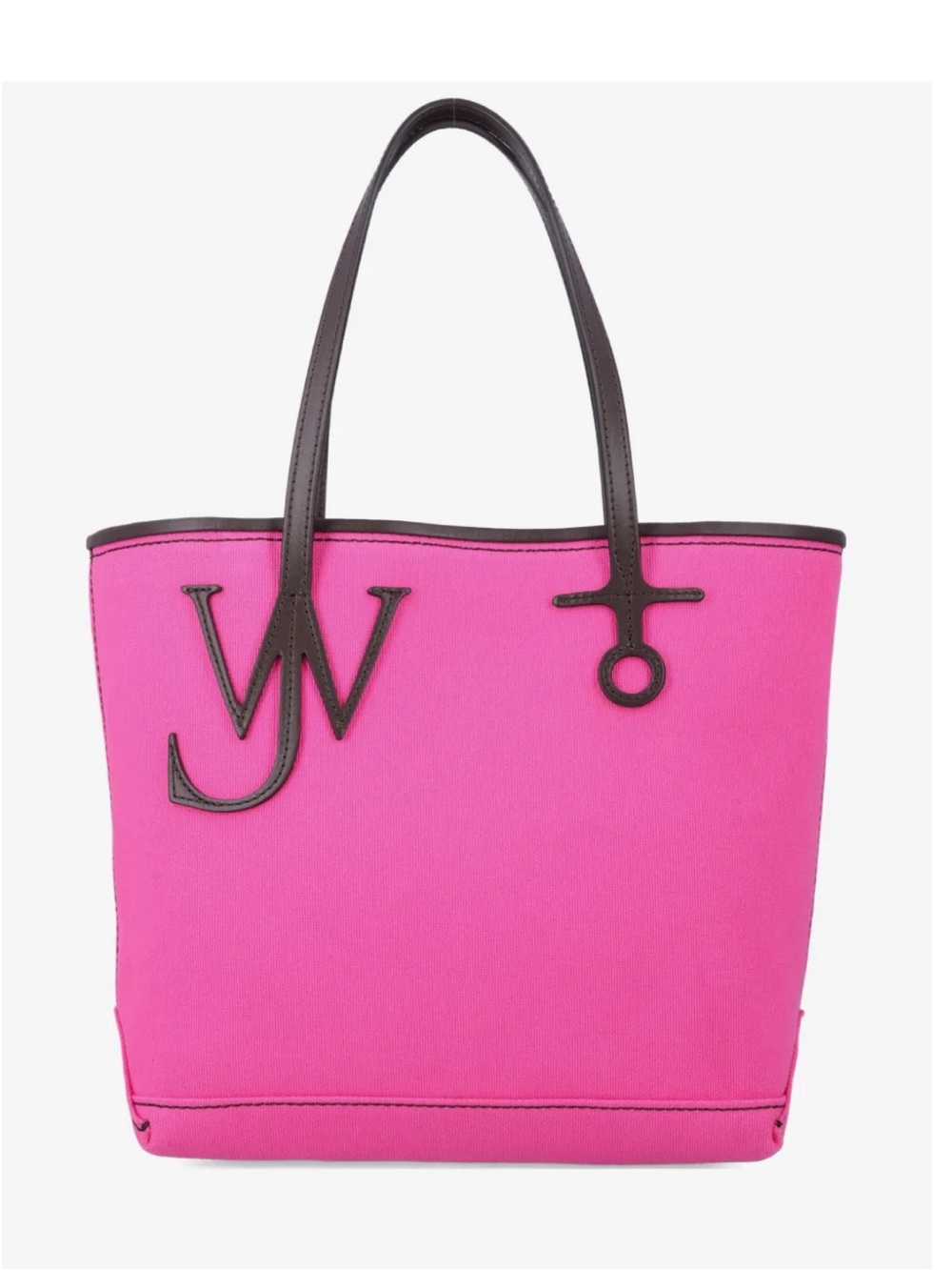 Women's Pink Tote Bag with Dark Trim